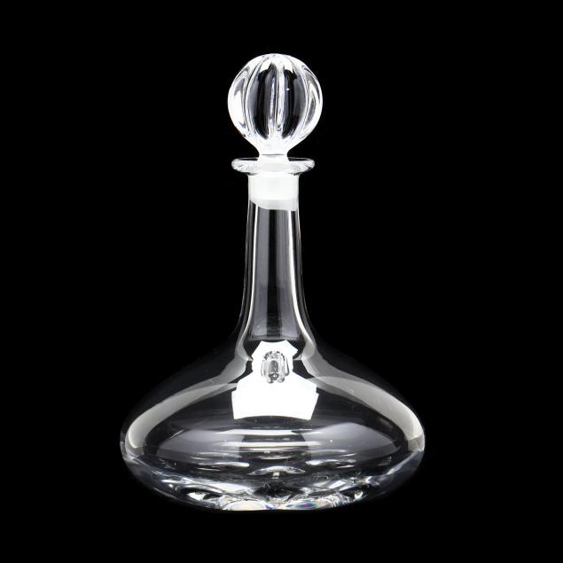 ORREFORS, CRYSTAL SHIP'S DECANTER