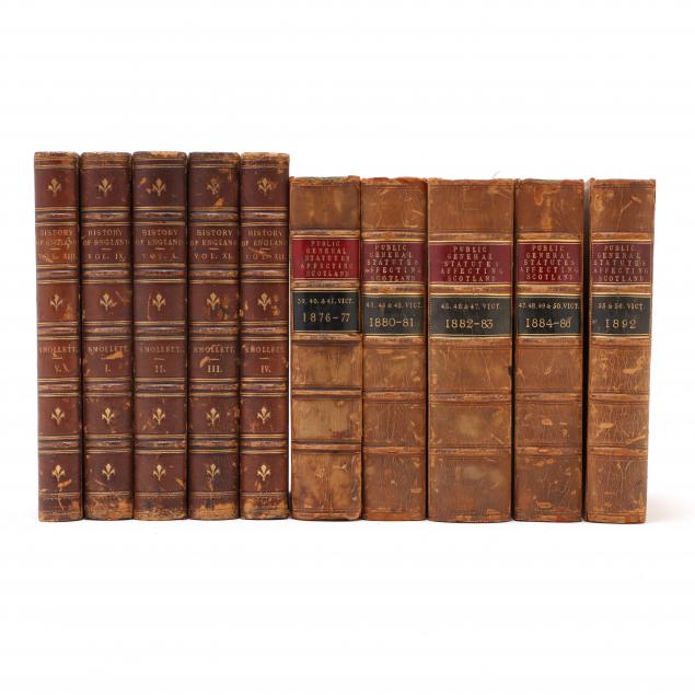 24 ANTIQUE LEATHERBOUND BRITISH 34958e