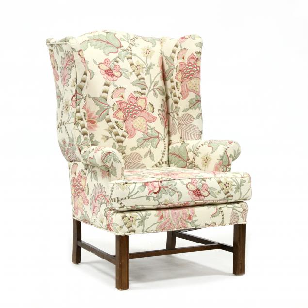 CHIPPENDALE STYLE UPHOLSTERED EASY 3495b7