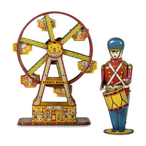 Two American Tin Windup Toys 
20th