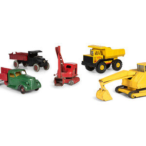 Five American Toy Construction Vehicles