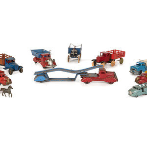 Ten Tin and Pressed Steel Toy Trucks 34962c