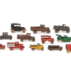 Twelve Painted Cast Iron Toy Cars  349636