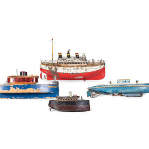 Four Toy Boats 20th Century comprising 349631