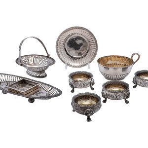 Eight English Silver Table Wares 19th 349654
