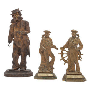 Three Cast Iron Figural Sailor