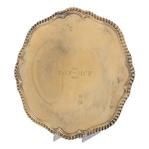 A Silver Gilt Footed Tray Graff  34967e