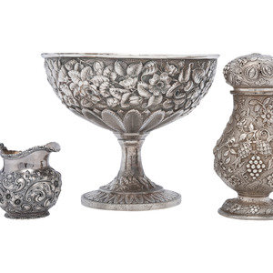 Three American Silver Repousse