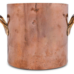 A French Copper Stock Pot with