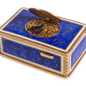 An Enamel and Gilt Metal Singing 3496b0