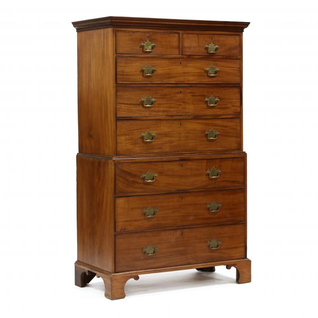 GEORGE III MAHOGANY CHEST ON CHEST 3496fe