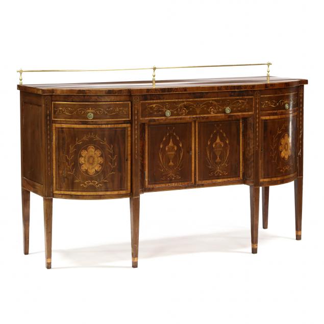 EDWARDIAN INLAID MAHOGANY SIDEBOARD 34970a