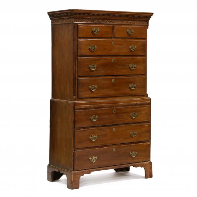 GEORGE III MAHOGANY CHEST ON CHEST 349704