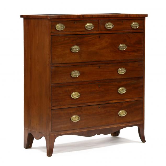 GEORGE III MAHOGANY SEMI TALL CHEST 34970c