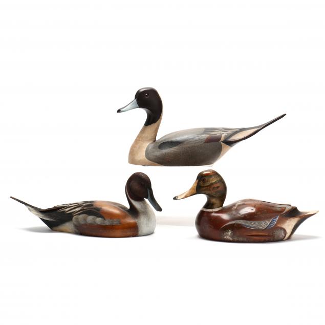 THREE SIGNED DUCK DECOYS To include  34973c