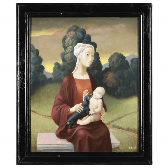 A CONTEMPORARY PAINTING OF THE MADONNA