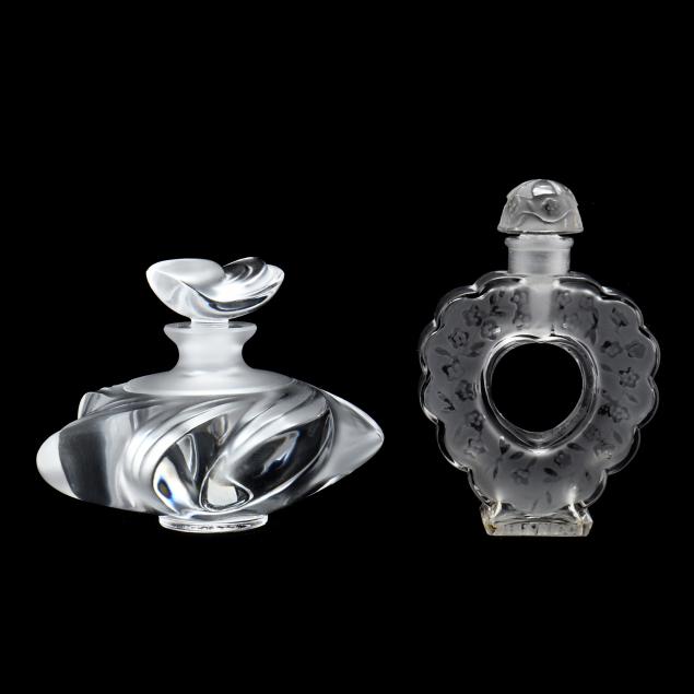 TWO FRENCH CRYSTAL PERFUME BOTTLES  349790
