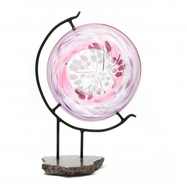 VEIRS VA STUDIO ART GLASS DISC 34979d