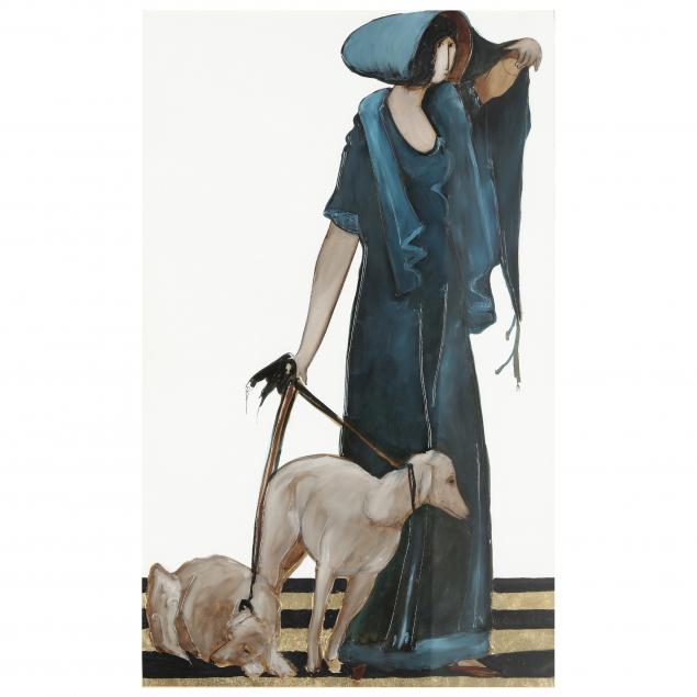 STEPHEN WHITE (NC), WOMAN WITH TWO DOGS