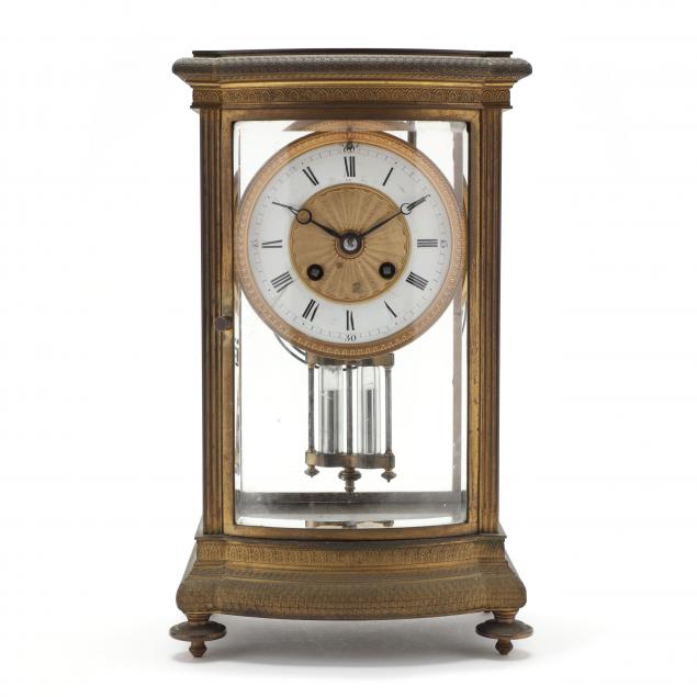 FRENCH BRASS MANTEL CLOCK FOR TIFFANY