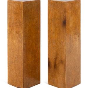 A Pair of Burl Walnut Pedestals Height 349845