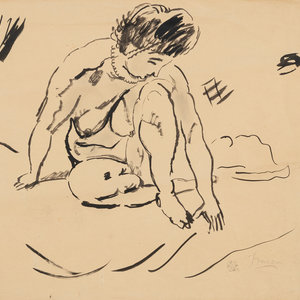 Jules Pascin French 1885 1930 Nude ink 3498b5