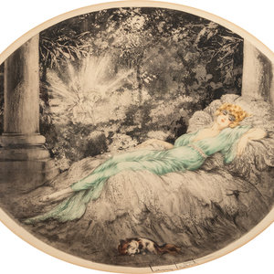 Louis Icart French 1888 1950 Sleeping 3498c1