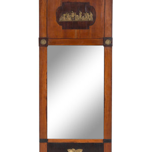 A Neoclassical Walnut Pier Mirror 19th 3498c9