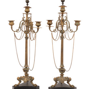 A Pair of Neoclassical Gilt Bronze 3498cd