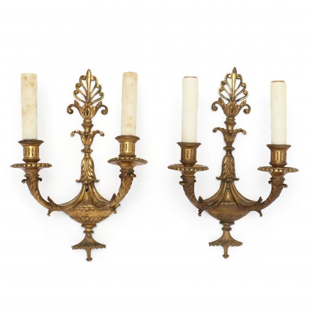 PAIR OF REGENCY STYLE GILT BRASS 3498e5