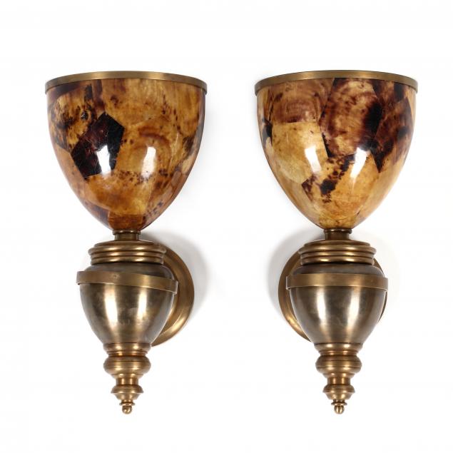 MAITLAND SMITH PAIR OF BRASS SCONCES 3498f6