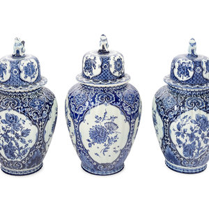 A Group of Six Delft Ware Jars 349901