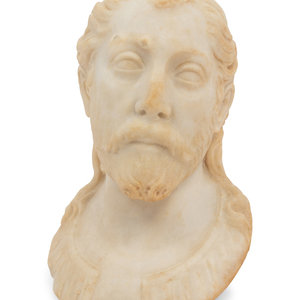 A Continental Marble Head of a Man
18th/19th