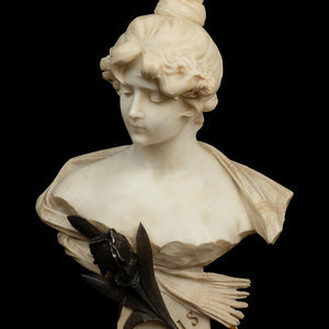 A Continental Alabaster Bust Late 34991a