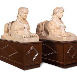 A Pair of Large Composite Marble 34991b