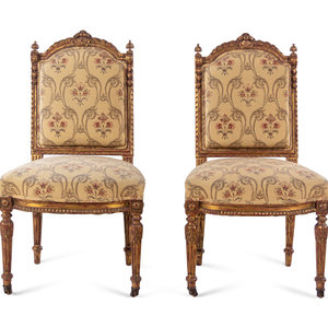 A Pair of Victorian Giltwood Side