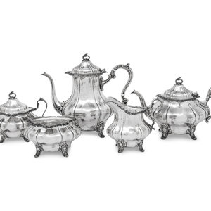 An American Silver Five Piece Tea 34996e