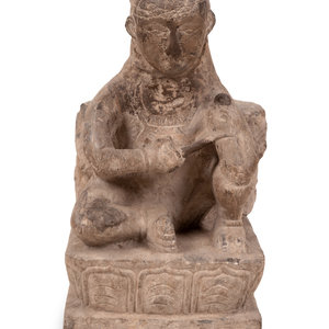 An Asian Carved Stone Seated Figure Height 349988