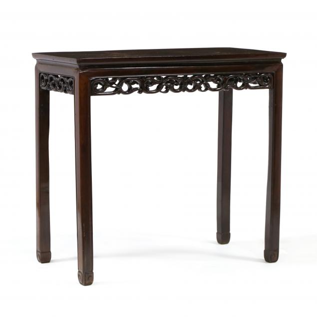 CHINESE CARVED HARDWOOD CONSOLE 3499b8