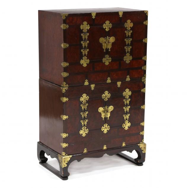 A KOREAN TANSU CHEST ON CHEST Second