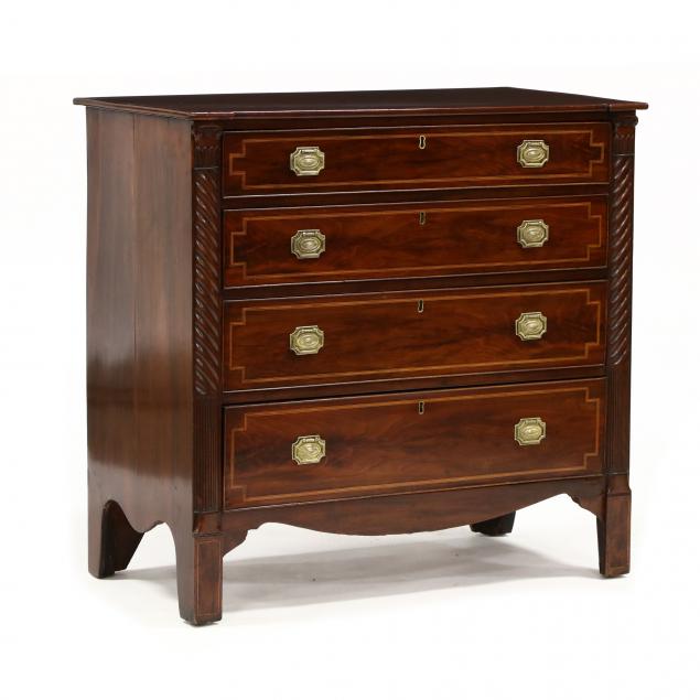 GEORGE III INLAID MAHOGANY CHEST 3499dc