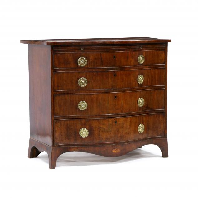 GEORGE III MAHOGANY SERPENTINE