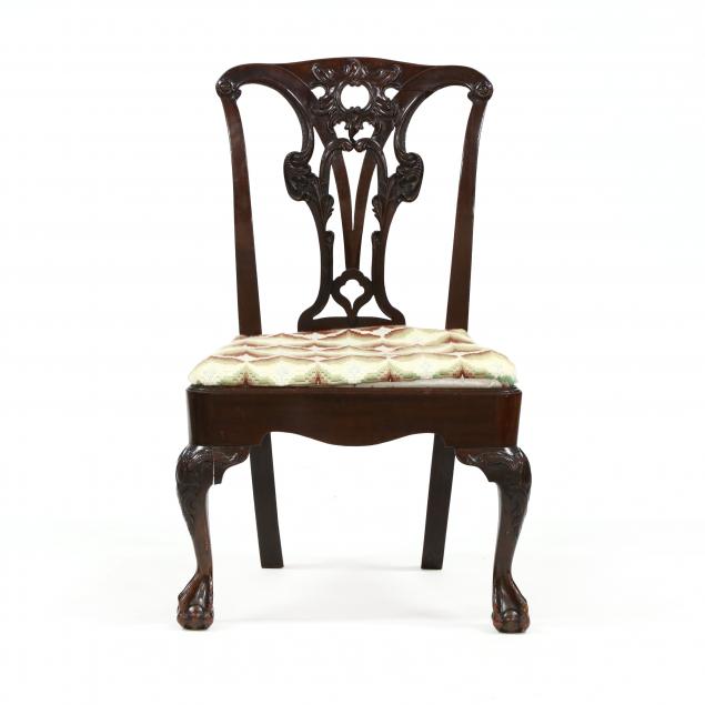 ENGLISH CHIPPENDALE CARVED MAHOGANY 3499ee