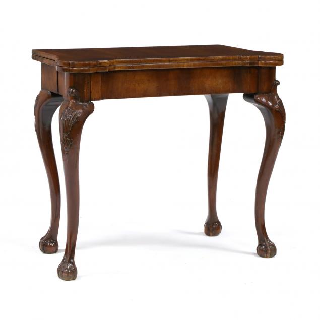 GEORGE II WALNUT CARD TABLE 18th 3499e9