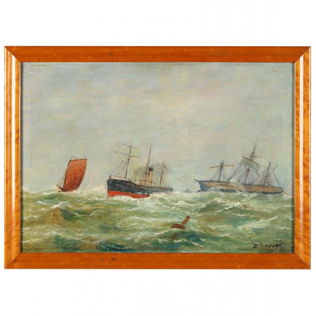 ANTIQUE ENGLISH MARITIME PAINTING 349a1d