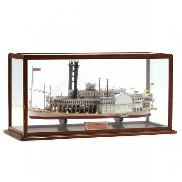 CASED MODEL OF THE STEAMBOAT ROBERT