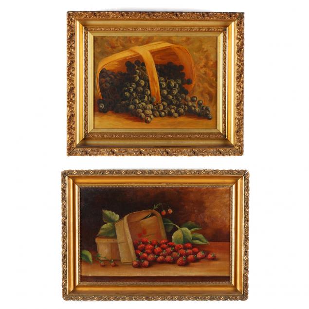 TWO ANTIQUE AMERICAN STILL LIFE