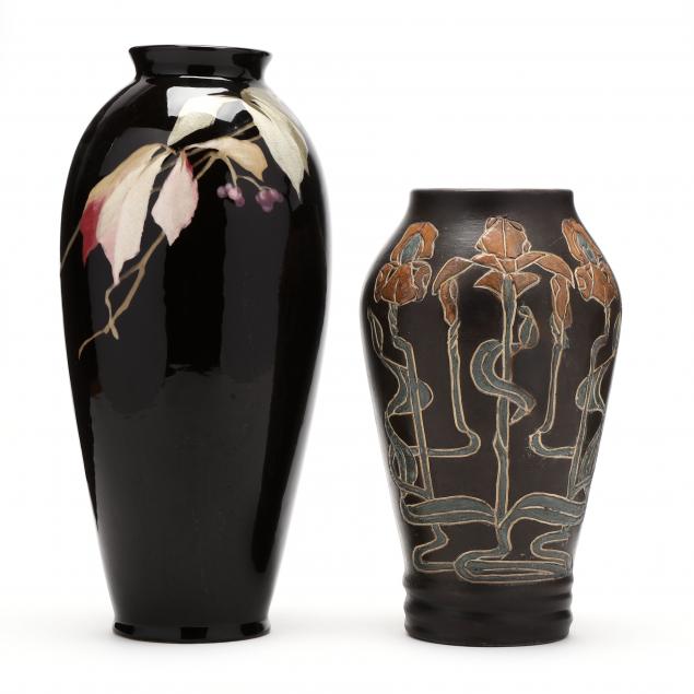 ATTRIBUTED TO J. B. OWENS POTTERY, TWO