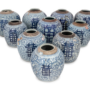 10 Chinese Blue and White Porcelain