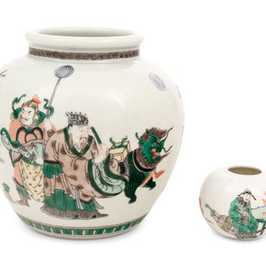 Two Chinese Famille Verte Porcelain